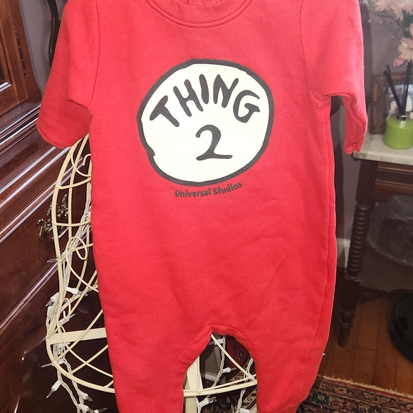 Universal Studios Thing 2 Red ONE-PIECE Outfit/costume - Picture 1 of 4